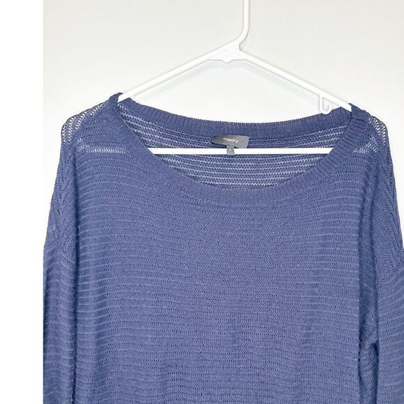 Theory ribbed oversized sweater navy blue - Picture 5 of 5